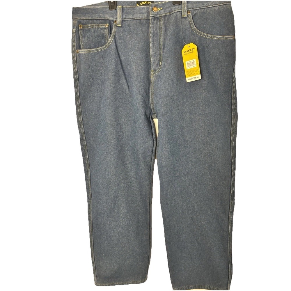 Stanley® Mens 42x28*‎ 5-Pocket Bonded Fleece Lined Denim Work Jeans